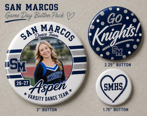 FALL 26-27 - Personalized Game/Competition Day Button Pack
