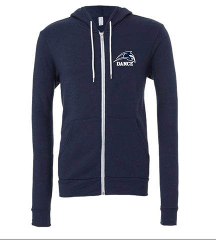 Spirit Wear - Navy Blue Zip Up Dance Sweatshirt