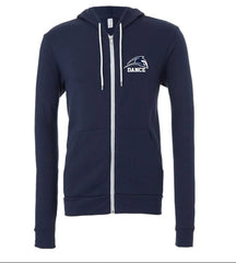 Spirit Wear - Navy Blue Zip Up Dance Sweatshirt